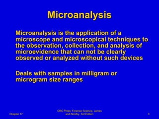 17 Forensic Science Powerpoint Chapter 17 Microanalysis Of Exam | PPT
