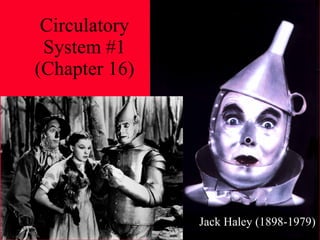 Circulatory System #1 (Chapter 16) Jack Haley (1898-1979) 