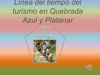 Línea del tiempo del
turismo en Quebrada
Azul y Platanar
 