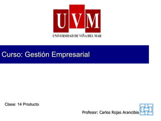 Curso: Gestión Empresarial Clase: 14 Producto Profesor: Carlos Rojas Arancibia 