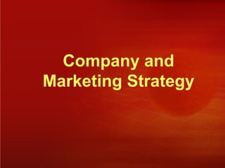 Company and
Marketing Strategy
 