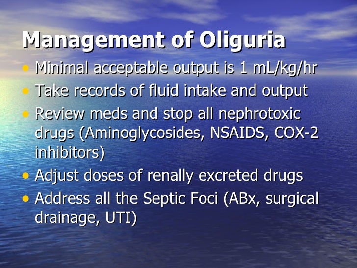 17. Oliguria In The Postoperative Patient