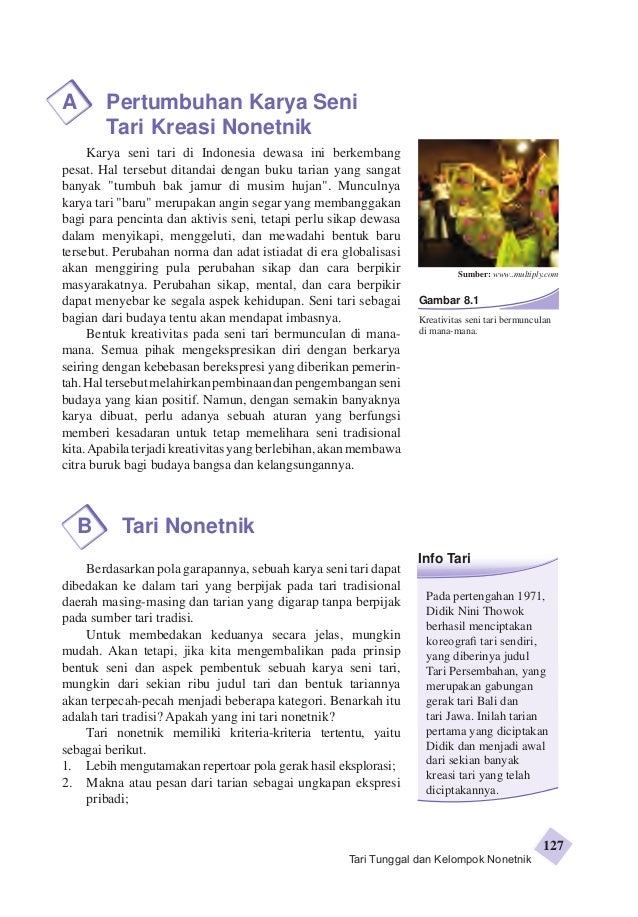 Contoh Tari Tunggal Kreasi Nonetnik Aneka Seni dan Budaya Contoh Tari Tunggal Kreasi Nonetnik Aneka Seni dan Budaya