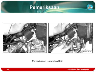 Teknologi dan Rekayasa
19
Pemeriksaan Hambatan Koil
Pemeriksaan
 
