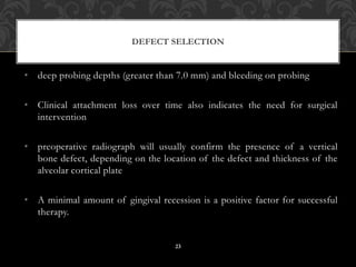Probing Deep periodontal regenerative procedures | PPTX