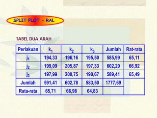 Split Plot Rak 17 rancangan-petak-terbagi-split-plot | PDF