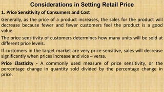Consumer Sensitivity 17 retail pricing | PPTX