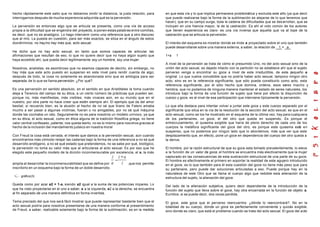 hecho rápidamente este salto que no debamos omitir la distancia, la justa relación, para
interrogarnos después de mucha experiencia adquirida qué es la perversión.
La perversión es entonces algo que se articula se presenta, como una vía de acceso
propia a la dificultad que se engendra del proyecto, si ponen estas palabras entre comillas,
es decir, que no es analógico. Lo hago intervenir como una referencia que a otro discurso
que al mío. La puesta en cuestión, para ser más exactos, se sitúa en el ángulo de estos
dostérminos: no hay/no hay más que, acto sexual.
He dicho que no hay acto sexual, en tanto que somos capaces de articular las
afirmaciones que resultan de eso, lo que no quiere decir que no haya algún sujeto que
haya accedido ahí, que pueda decir legítimamente soy un hombre, soy una mujer.
Nosotros, analistas, es asombroso que no seamos capaces de decirlo, sin embargo, no
hay más que este acto puesto en suspenso en este nivel para rendir cuenta de algo;
después de todo, la cosa no solamente es abandonada sino que es ambigüa para ser
separada de lo que se llama perversión. ¿Por qué?.
Es una perversión en sentido absoluto, en el sentido en que Aristóteles la toma cuando
aleja a Terencio del campo de su ética, a un cierto número de prácticas que pueden ser,
porque no, más manifiestas, más visibles, más vivaces aún, en su mundo que en el
nuestro, por otra parte no hace creer que estén siempre ahí. El ejemplo que da del amor
bestial, si recuerdo bien, es la alusión al hecho de no sé que tirano de Falero amaba
mucho a ser pasar a algunas víctimas, fueran o no amigables, por no sé qué máquina
donde las cocinaba un rato. Seguramente no es para nosotros un modelo unívoco, ya que
en su ética, el acto sexual, como en ética alguna de la tradición filosófica griega, no tiene
valor central confesado, patente; nos queda leerlo, no es lo mismo para nosotros gracias al
hecho de la inclusión del mandamiento judaico en nuestra moral.
Con Freud la cosa está cerrada, el interés que damos a la perversión sexual, aún cuando
encontramos más cómodo relajar las cadenas bajo la forma de una referencia a no sé qué
desarrollo endógeno, a no sé qué estado que pretendemos, no se sabe por qué, biológico,
la perversión no toma su valor más que al articularse al acto sexual. Es por eso que he
elegido este pequeño modelo de la dicción inconmensurable por excelencia, el a, la más
amplia al desarrollar la inconmensurabilidad que se define por ,que nos permite
inscribirlo en un esquema bajo la forma de un doble desarrollo.
gráfico(3)
Queda como por azar a2 = 1-a, siendo a2 igual a la suma de las potencias impares. Lo
que ha visto proyectarse en el uno a saber, a a la izquierda, a2 a la derecha, se encuentra
al fin separado de una manera definitiva en forma invertida.
Tema preciado del que nos será fácil mostrar que puede representar bastante bien que el
acto sexual podría para nosotros presentarse de una manera conforme al presentimiento
de Freud, a saber, realizable solamente bajo la forma de la sublimación, es en la medida
en que esta vía y lo que implica permanece problemática y excluida este año (ya que decir
que puede realizarse bajo la forma de la sublimación es alejarse de lo que tenemos que
hacer), que en su campo surge, toda la cadena de dificultades que se desarrollan, que se
incluyen en una hiancia mayor, la de la castración. Es ahí el voto común de los autores
que tienen experiencia es claro- es una vía inversa que aquella que va al tope de la
castración que se articula la perversión.
El interés del esquema es mostrar donde se mide a proyectado sobre el uno que también
puede desarrollarse sobre una manera externa, a saber, la relación de 1 = a
1+a 1
A nivel de la perversión se trata de cómo el presumido Uno, no del acto sexual sino de la
unión del acto sexual, es dejado intacto con la partición no se establece ahí que el sujeto
perverso venga a encontrar su goce a nivel de este irreductible, de este pequeño a
original. Lo que vuelve concebible que no podría haber acto sexual, tampoco ningún otro
acto, sino es en la referencia significante, que sólo pueda constituirlo como acto, esta
referencia significante, por el sólo hecho que domina, ordena, esos seres macho y
hembra, que no podamos de ninguna manera mantener el estado de seres naturales, los
introduce bajo la forma de una función de sujeto que tiene por efecto la disyunción de
cuerpo y goce, es al nivel de esa participación que interviene típicamente la perversión.
Lo que ella destaca para intentar volver a juntar este goce y este cuerpo separado por el
significante que sitúa en la vía de la resolución de la sección del acto sexual, es que en el
acto sexual, como se los he mostrado en el esquema de la última vez, hay para cualquiera
de los partenaires, un goce, el del otro que queda en suspendo. Es porque el
entrecruzamiento, el quiasma exigible que haría de pleno derecho de cada uno de los
cuerpos la metáfora significante del goce del otro, es porque este quiasma está en
suspenso, que no podemos por ningún lado que lo abordemos, más que ver que este
desplazamiento que, en efecto, pone un goce en dependencia del cuerpo del otro queda a
la deriva.
El hombre, por la razón estructural de que su goce esta tomado prevalentemente, lo eleva
a la función de un valor de goce, el hombre se encuentra más electivamente que la mujer
capturado en las consecuencias de esta sustracción estructural de una parte de su goce.
El hombre es efectivamente el primero en soportar la realidad de este agujero introducido
en el goce, es lo que también para él esta cuestión del goce no tiene más peso que para
su partenaire, pero puede dar soluciones articuladas a eso. Puede porque hay en la
naturaleza de este Otro que se llama el cuerpo algo que redoble esta alienación de la
estructura del sujeto, la alienación del goce.
Del lado de la alienación subjetiva, quiero decir dependiente de la introducción de la
función del sujeto que lleva sobre el goce, hay otra encarnada en la función de objeto a.
Eurídice, si se puede decir, dos veces perdida.
El goce, este goce que el perverso reencuentra: ¿dónde lo reencontrará?. No en la
totalidad de su cuerpo, donde un goce es perfectamente conveniente y quizás exigible,
sino donde es claro, que está el problema cuando se trata del acto sexual. El goce del acto
 