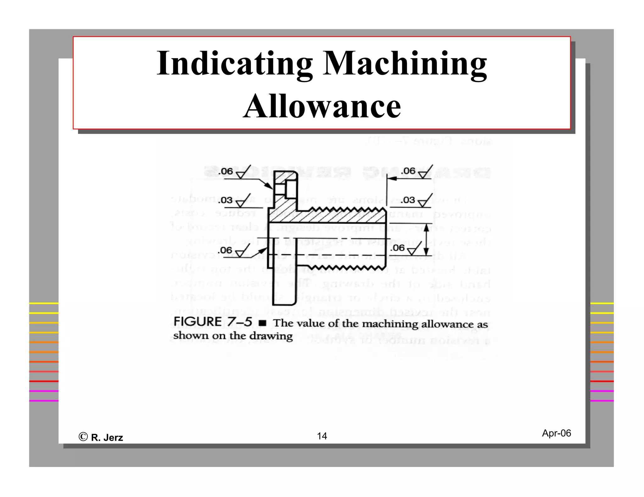 © R. Jerz 14 Apr-06
Indicating Machining
Allowance
Indicating Machining
Allowance
