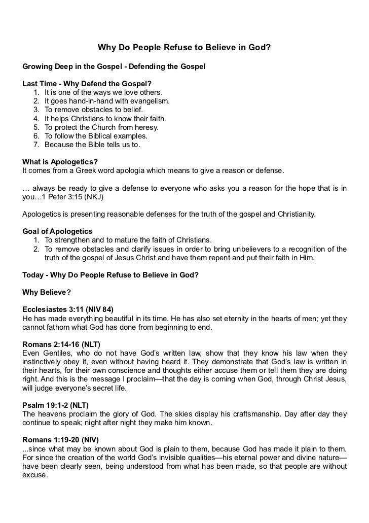 17 Why Do People Refuse To Believe In God Notes A4