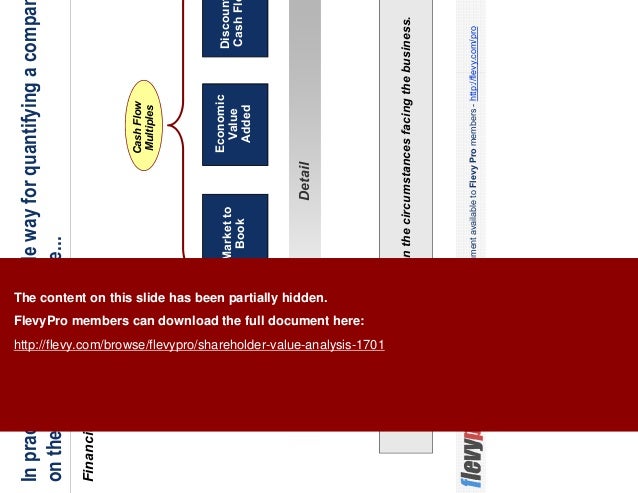  shareholder value analysis 