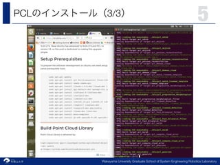 Robotics Laboratory
5
Wakayama University Graduate School of System Engineering Robotics Laboratory
PCL 3/3
 