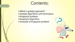 Fractional Knapsack Problem | PPTX