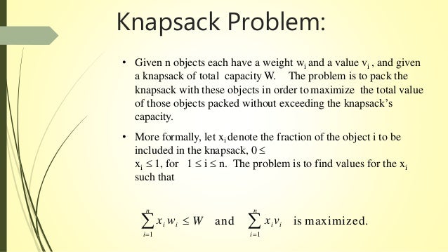 Fractional Knapsack Problem