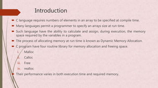 Dynamic memory allocation | PPTX | Operating Systems | Computer ...