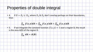 Properties of double integral
 