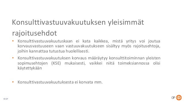 Vastuuvakuutus op Vastuuvakuutus op