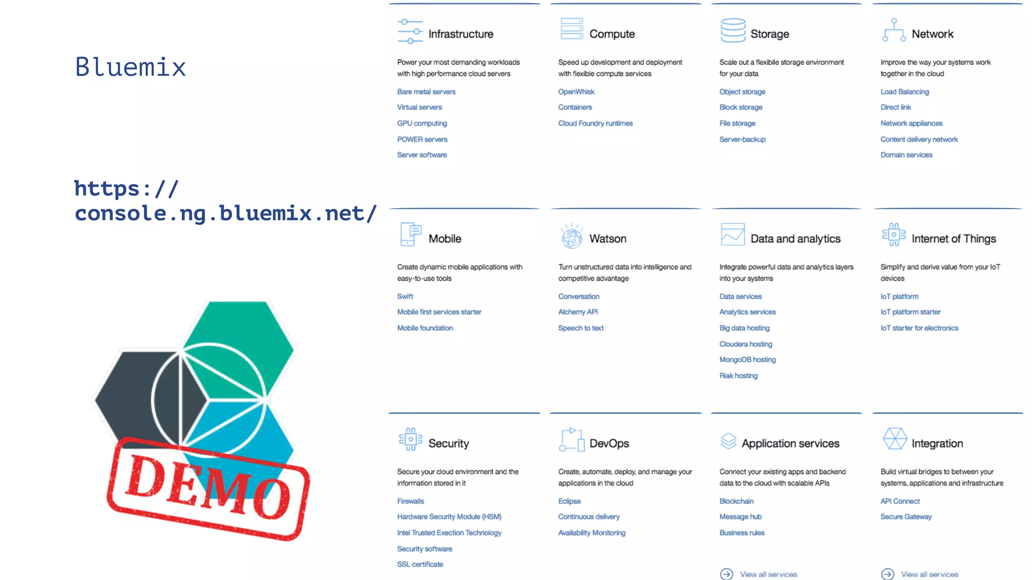 @MargrietGr Bluemix https:// console.ng.bluemix.net/ 