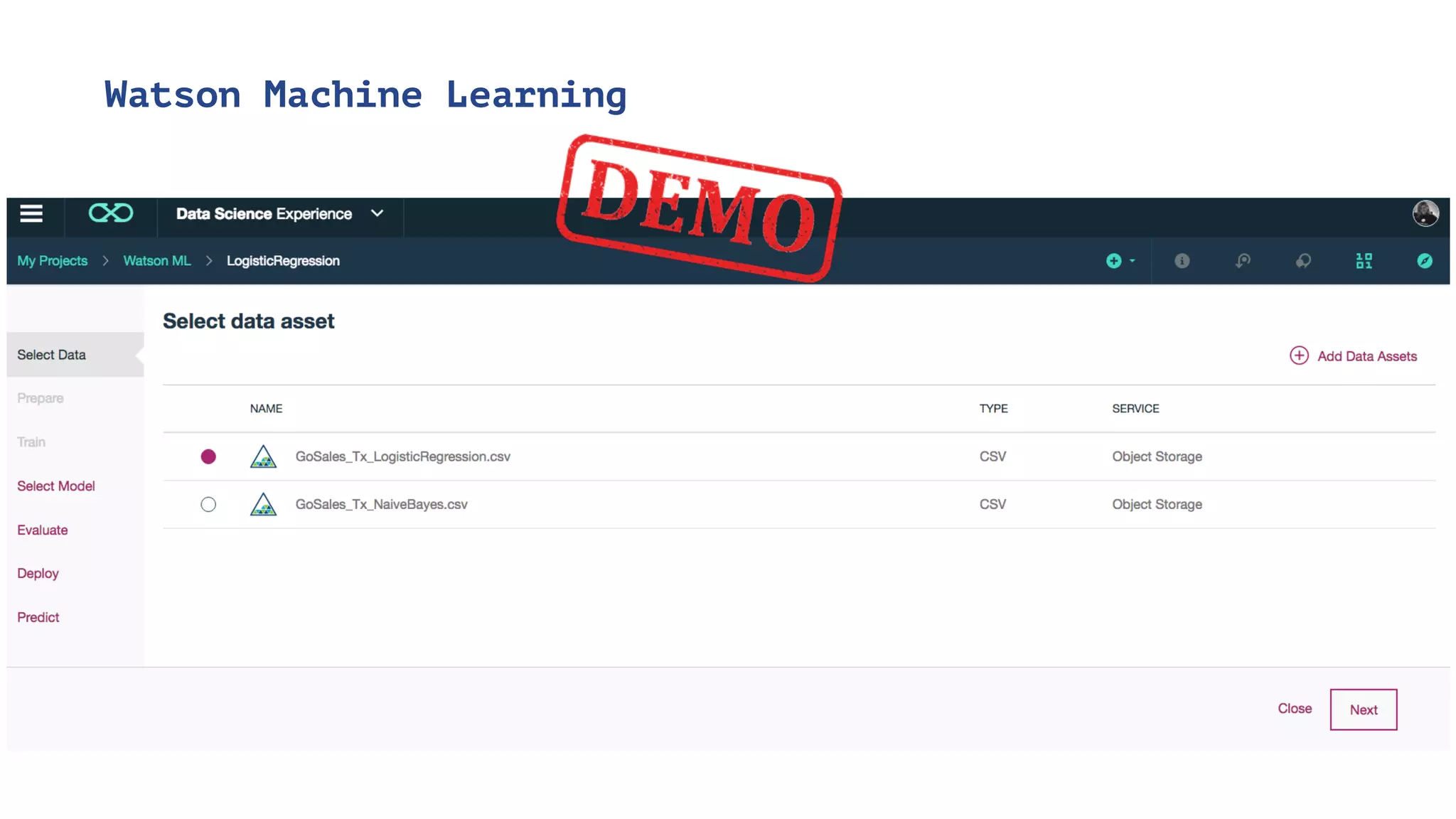 @MargrietGr Watson Machine Learning 