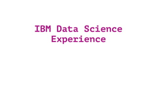 IBM Data Science
Experience
 
