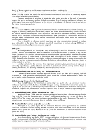 Study of Service Quality and Patient Satisfaction to Trust And Loyalty ...