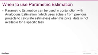 Parametric Estimation in a nutshell | PPTX