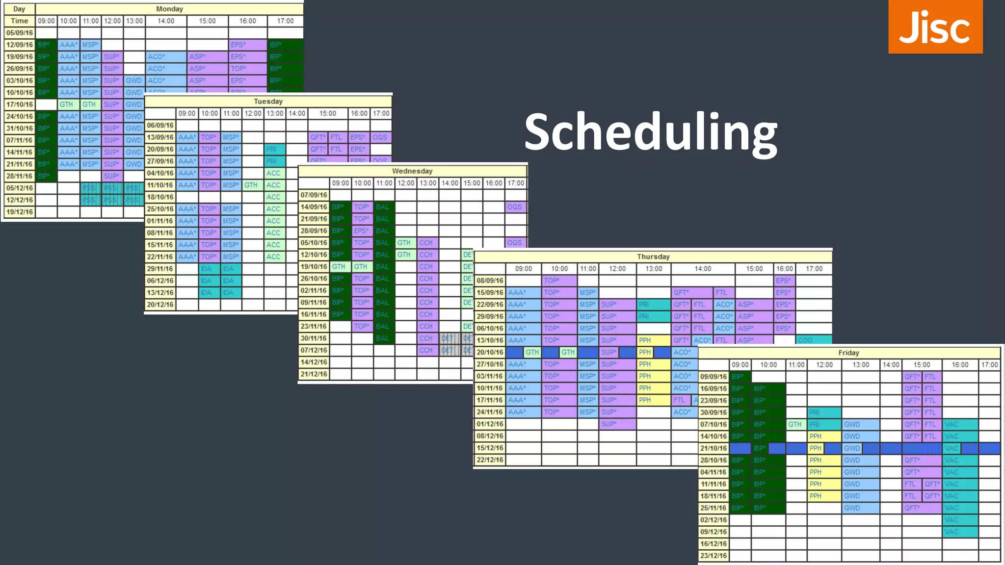 Scheduling
 