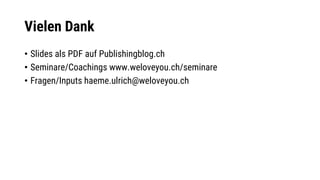 1.Wer ist die Zielgruppe? Personas?
2.Welche Probleme wollen die Anwender lösen? Welche Funktionen braucht es, um diese Probleme zu lösen?
Warum?
1.Gibt es bereits ein Produkt von euch? Gibt es Statistiken dazu?
2.Wer sind die Mitbewerber? Was macht ihr besser als eure Mitbewerber? Was macht euer Produkt einzigartig?
3.Auf welchen Kanälen soll das Produkt publiziert werden? Wie ist die Priorisierung der Kanäle? Warum diese Reihenfolge?
4.Abhängigkeiten: Wer sind die wichtigen Partner für Inhalt, Technologie, Integration, Customizing, Umsetzung, Distribution?
5.Gibt es einen Zeitplan oder Deadlines?
6.Wer leitet das Projekt? Wie sind die weiteren Zuständigkeiten? Wer macht was und bis wann? Wer kontrolliert den Fortschritt?
Harte Fakten
1.In welchen Sprachen soll das Produkt erscheinen? Was ist die Lead-Sprache? Gibt es Nicht-Lateinisch (Kyrillisch, Hebräisch, Arabisch, Japanisch, Chinesisch)?
2.Welche Nutzer-Interaktion ist vorgesehen?
Inhalt
1.Gibt es Sprach-Vorgaben fürs Backend (zusätzliche Sprachen zu Englisch)?
2.Gibt es bereits ein Publishing-System im Hause? Wenn ja, welche Bedürfnisse erfüllt es? Wie kann es eingebunden werden?
3.Gibt es eine Pay-Wall im neuen Produkt?
4.Gibt es sicheren Inhalt (Restricted Distribution)?
5.Wie aktuell ist der Inhalt? Wie viele Ausgaben werden in welcher Zeit erstellt?
6.Wer macht den 1st-Level-Support? Wer macht den 2nd-Level-Support?
Technologie
1.Wo wird das Produkt verwendet (Arbeit, unterwegs, Freizeit, Sofa…)?
2.Auf welchen Geräten muss das Produkt funktionieren (digital)? In welcher Reihenfolge?
3.Existiert ein Corporate Design (CD)? Wenn ja, was sagt dies aus?
4.Welche Punkte müssen fürs UX Design besonders beachtet werden?
5.Muss das Backend angepasst werden können (optisch, sprachlich)?
Design/Konsum
1.Wie macht ihr Konsumenten auf euer Produkt aufmerksam?
2.Gibt es ein festgelegtes Wording oder eine gewünschte Tonalität, wie ihr mit euren Kunden kommunizieren wollt? Wenn ja, wie? Was sagt die Corporate Identity (CI)?
Marketing
1.Womit wird Geld verdient? Welche Ertragsmodelle gibt es?
2.Was ist der Kunde bereit, fürs Produkt zu bezahlen?
3.Wie hoch ist das Budget zum Starten?
4.Wie hoch ist das Budget für die wiederkehrenden Kosten?
Wirtschaftlichkeit
by WeLoveYou.ch
 