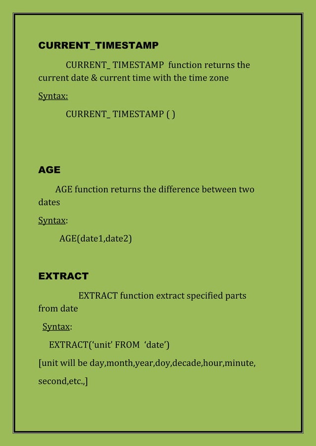 Cheat sheet SQL commands with examples and easy understanding | PDF