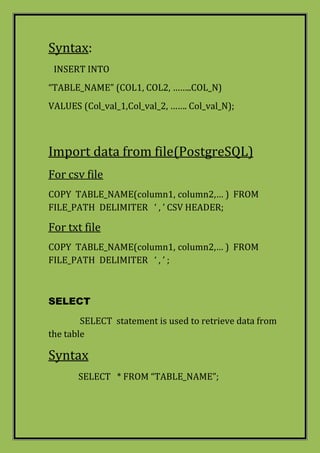 Cheat sheet SQL commands with examples and easy understanding | PDF