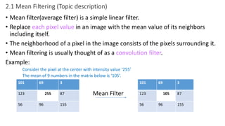 Image Restoration and Reconstruction in Digital Image Processing | PPTX