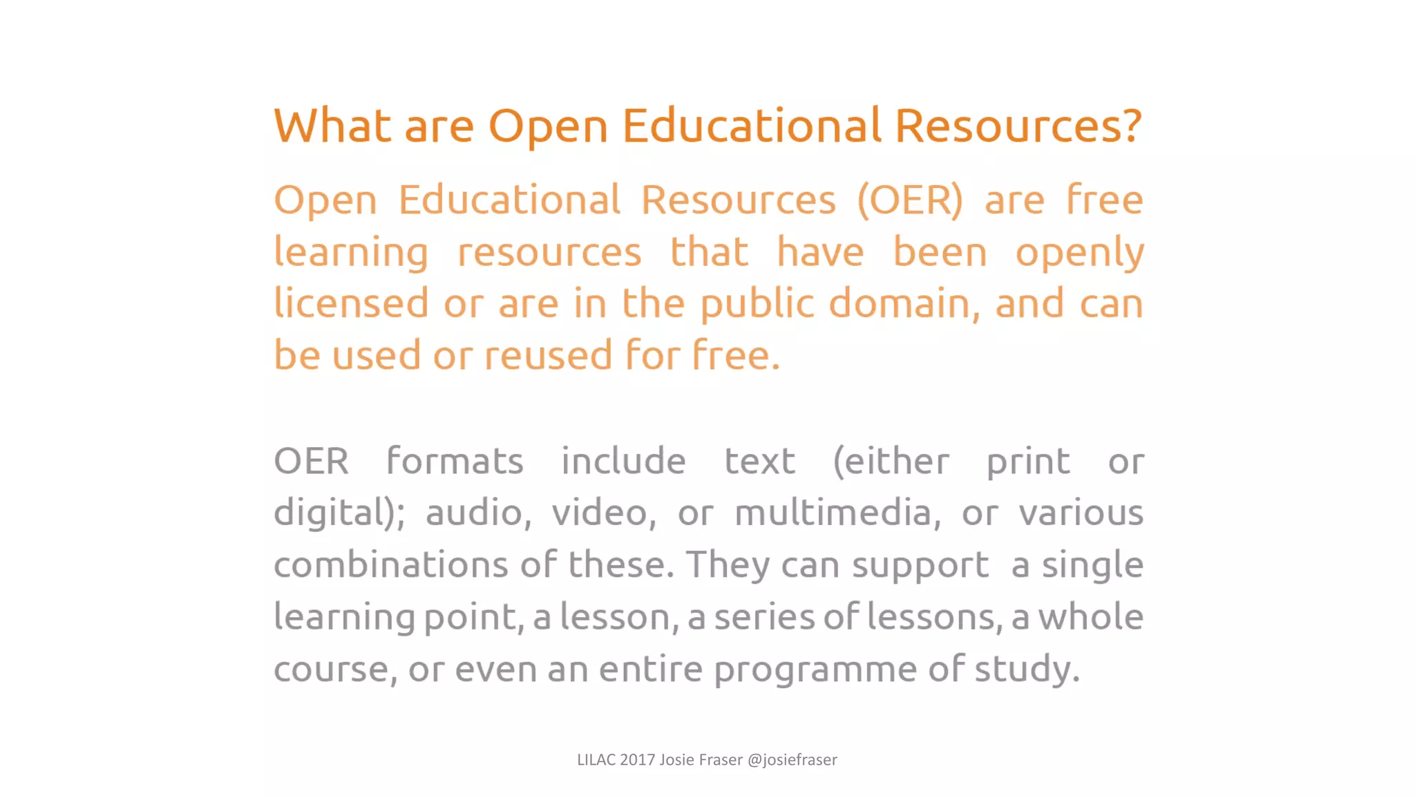 LILAC 2017 Josie Fraser @josiefraser
 