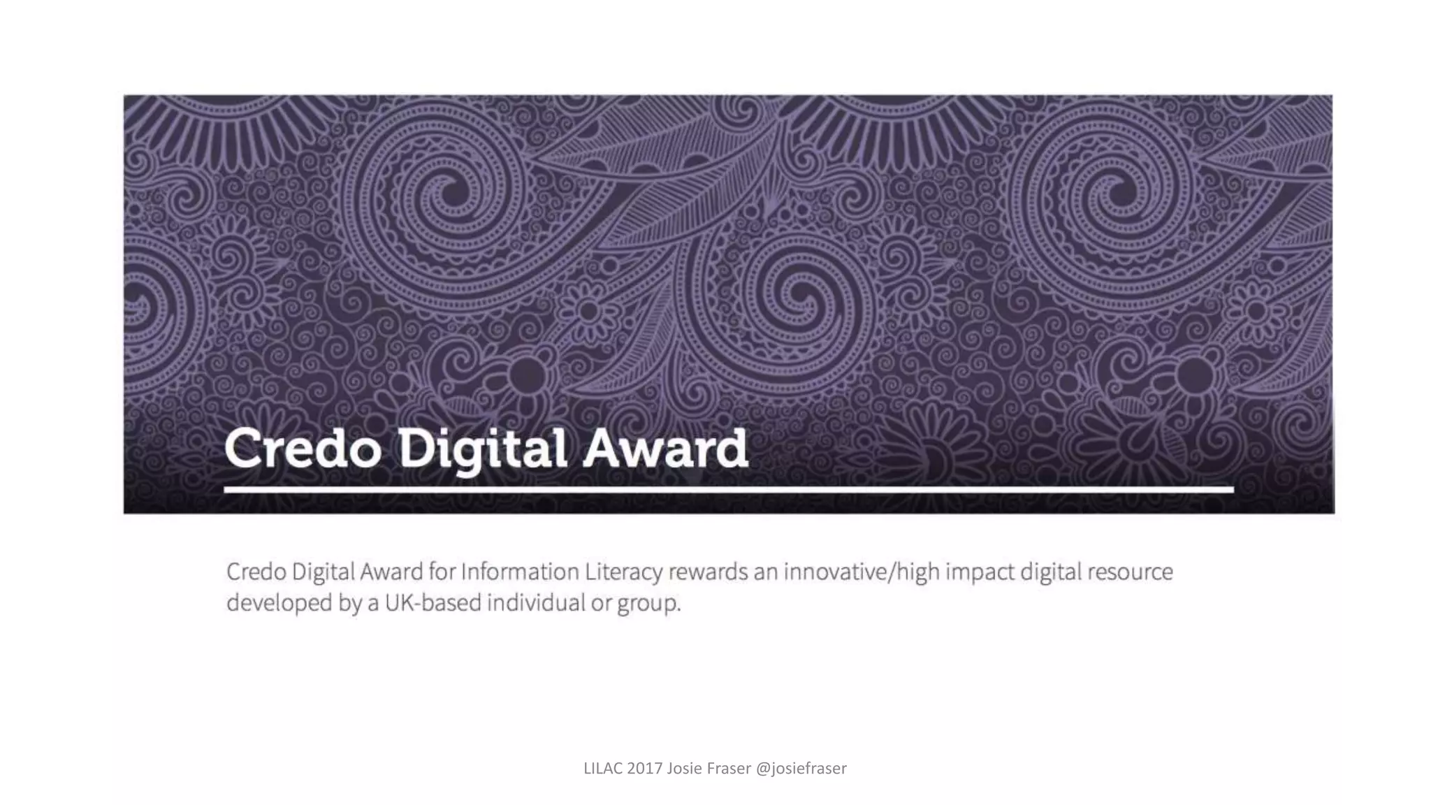 LILAC 2017 Josie Fraser @josiefraser
 
