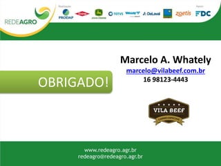 OBRIGADO!
Marcelo A. Whately
marcelo@vilabeef.com.br
16 98123-4443
 