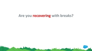 Are you recovering with breaks?
 