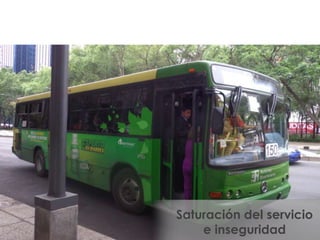 Saturación del servicio
e inseguridad
 