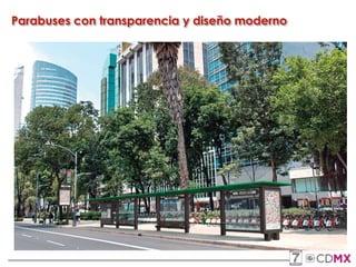 Parabuses con transparencia y diseño moderno
 