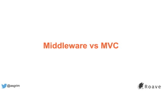 @asgrim
Middleware vs MVC
 