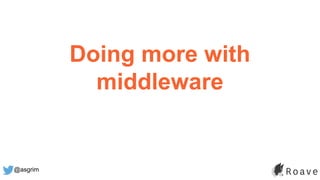@asgrim
Doing more with
middleware
 
