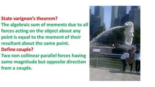 Two mark question and answer on Engineering Mechanics