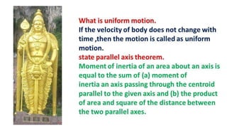 Two mark question and answer on Engineering Mechanics
