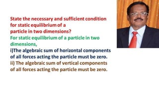 Two mark question and answer on Engineering Mechanics