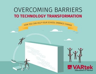 1
Education’s IT Partner
OVERCOMING BARRIERS
TO TECHNOLOGY TRANSFORMATION
HOW YOU CAN HELP YOUR SCHOOL EMBRACE CHANGE
 