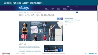 Coyright Scompler GmbH (alle Rechte vorbehalten) 35Freitag, 9. Juni 2017
Beispiel für eine „Story“ als Kontext
 