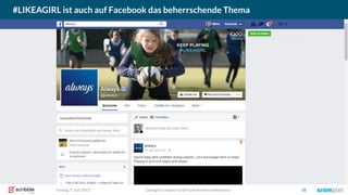 Coyright Scompler GmbH (alle Rechte vorbehalten) 38Freitag, 9. Juni 2017
#LIKEAGIRL ist auch auf Facebook das beherrschende Thema
 