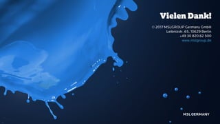 Public-Affairs-Umfrage 2017 von MSL Germany 