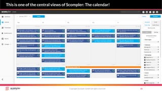 Copyright Scompler GmbH (all rights reserved) 18
This is one of the central views of Scompler: The calendar!
 