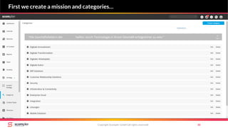 Copyright Scompler GmbH (all rights reserved) 30
First we create a mission and categories…
 