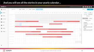 Copyright Scompler GmbH (all rights reserved) 36
And you will see all the stories in your yearly calendar…
 
