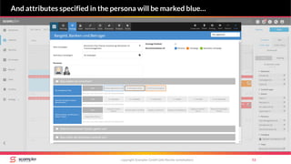 copyright Scompler GmbH (alle Rechte vorbehalten) 53
And attributes specified in the persona will be marked blue…
 